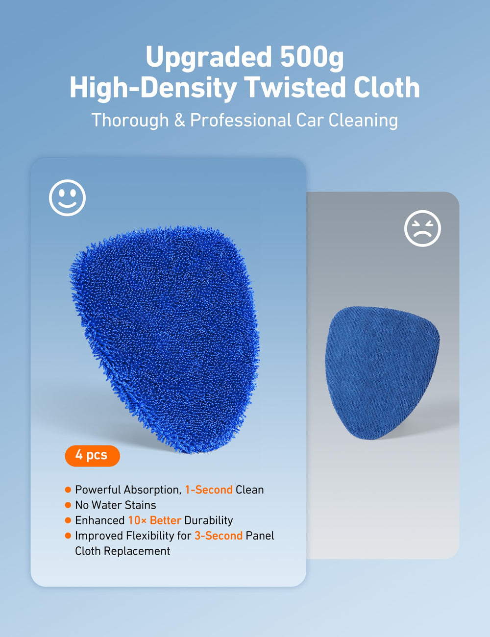 AstroAI ultra-slim cloths for absorbent, streak-free interior cleaning