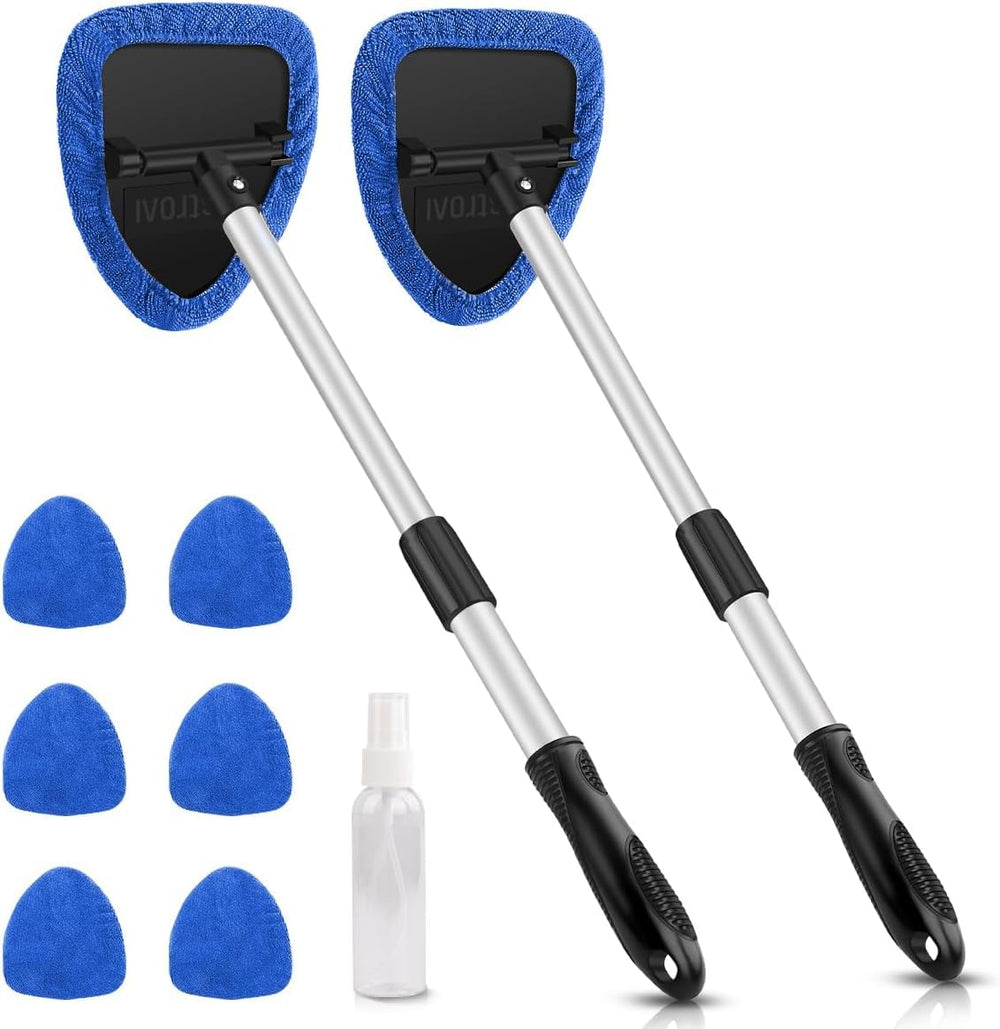 AstroAI windshield cleaner with extendable handle reaches high surfaces easily