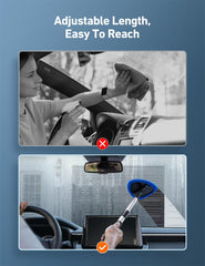 AstroAI interior glass cleaning tool reaches tight spots behind the dashboard