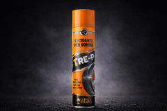 ATAS Speciality Tire Shine Spray on RV tires with deep, lasting shine