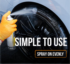 ATAS Speciality Tire Shine Spray dries quickly with no greasy residue