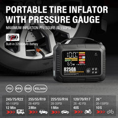 ATGFOX CS02-8250A PSI presets and auto-stop feature for easy inflation