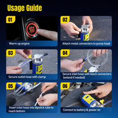ATLIKE 12V oil extractor transfers engine oil and transmission fluid smoothly.