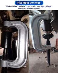 ATPEAM removal adapter in use for ball joint and U-joint extraction.