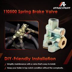ATRACYPART 110500 priority valve ports close-up demonstrates 3/8" port efficiency.