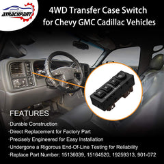 ATRACYPART 4WD switch side angle showing compact dashboard module