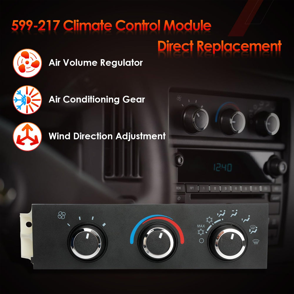 ATRACYPART 599-217 climate control front panel for GMC Savana keeps cabin comfort centralized