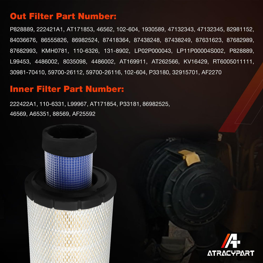 ATRACYPART inner air filter component designed for clean intake on harsh sites.