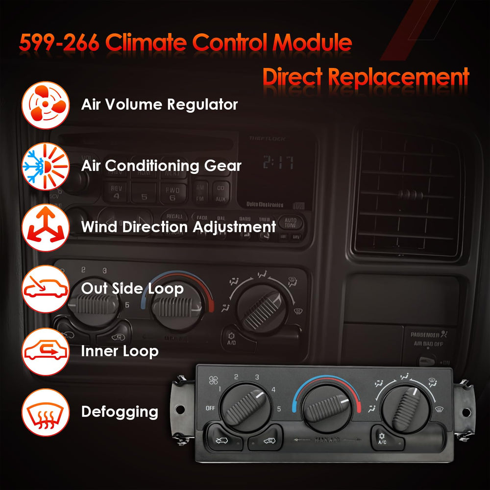 ATRACYPART cabin temperature panel display demonstrates clear readability