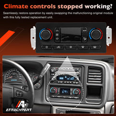ATRACYPART climate control panel plug-and-play connector ready