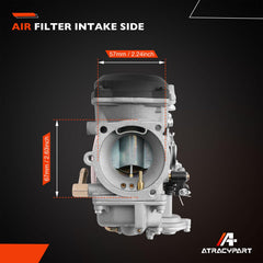 ATRACYPART CV40 carburetor with choke cable included for reliable cold starts.