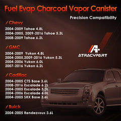 Closeup of ATRACYPART evap canister housing for durable replacement.