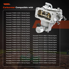 ATRACYPART FH661V carburetor during installation demonstrates precise fit with Kawasaki engines