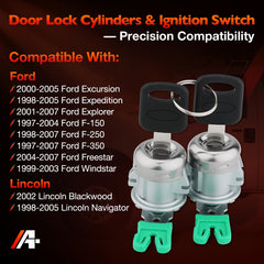 ATRACYPART Ford Excursion door lock cylinders for durable operation