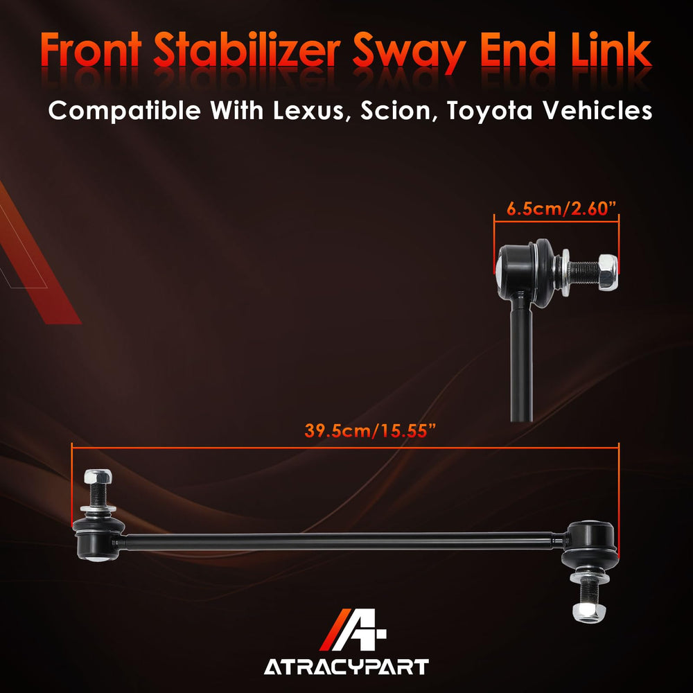 ATRACYPART front stabilizer-link compatibility check visual guide.
