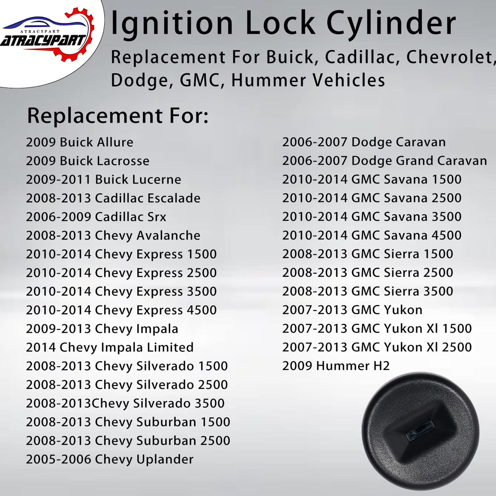 ATRACYPART ignition lock cylinder packaging image showing secure packaging and ready-to-install replacement.