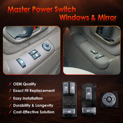 ATRACYPART master window switch passenger-side for smooth operation