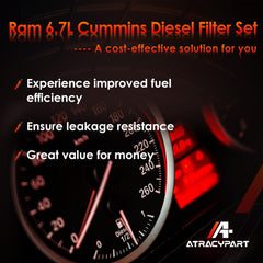 O-rings and seals included with the ATRACYPART fuel filter kit.