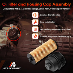 ATRACYPART oil filter housing cap image showcases quick replacement and reliable sealing.