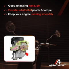 ATRACYPART PD18J main jet 75 for balanced fuel mix in 50cc engines