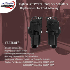 ATRACYPART power door lock actuator front right for Ford; smooth operation.