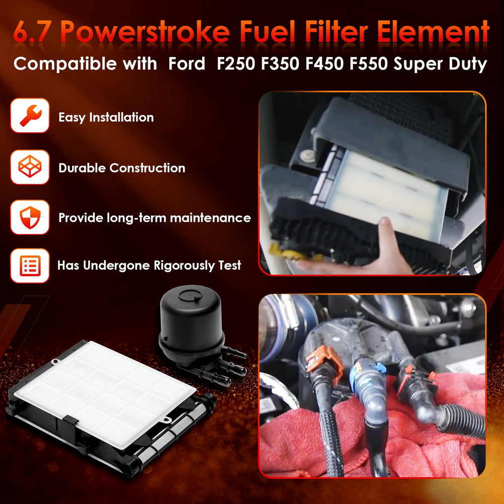 ATRACYPART Powerstroke filtration media detail highlighting premium filter material.