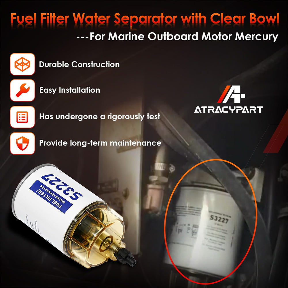 ATRACYPART S3227 10-micron filtration element removes dirt and rust from fuel