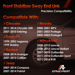 ATRACYPART K80258 end link showcasing durable steel construction for lasting performance.