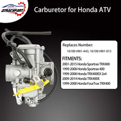 ATRACYPART TRX400 carburetor air-fuel balance supports steady throttle response.