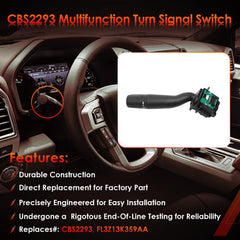 ATRACYPART turn signal control lever close-up showing precise input for safe signaling