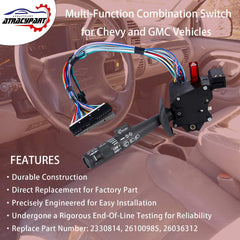ATRACYPART turn signal wiper hazard switch closeup for seamless operation.