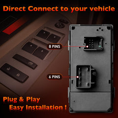 ATRACYPART master window switch compatible with GMC Yukon and Buick Enclave.
