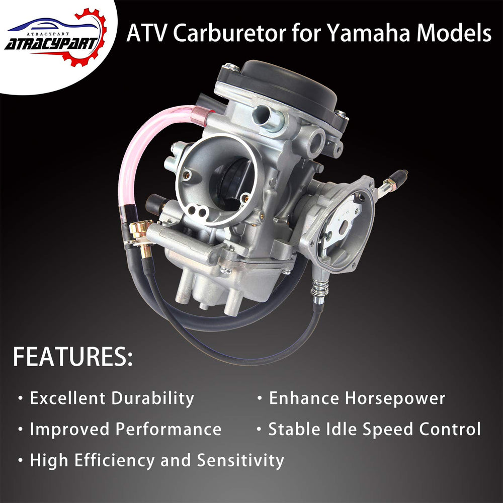 ATRACYPART Yamaha Big Bear 400 carburetor side view enhances engine performance.