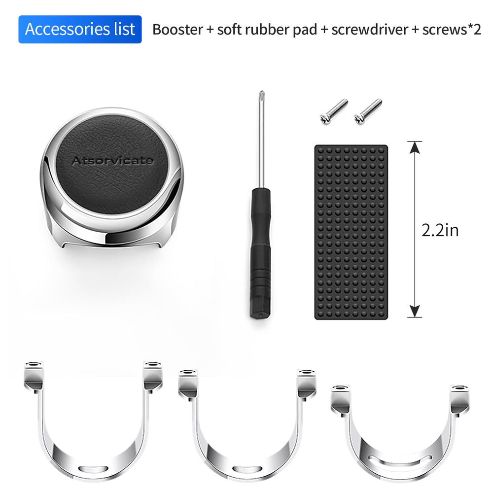 Atsorvicate easy-install knob offers quick setup on most wheels.