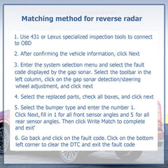 atsuch bumper park assist sensor replacement part numbers for easy swaps.