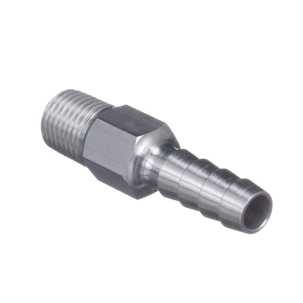 Precise threading and clean metal finish support a snug fuel line seal.