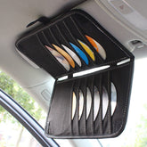Aturmon car visor CD holder with 14 pockets keeps CDs neatly organized.
