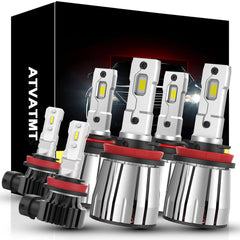 ATVATMT LED fog bulbs for Ford F-Series deliver 6500K cool white light for safer night driving.