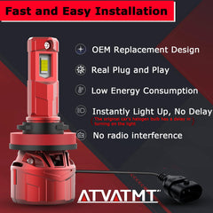 Gloves included with ATVATMT bulbs for clean installation and secure fit