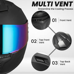 Auboa MD-813 inner liner removable and washable for fresh, comfortable rides.