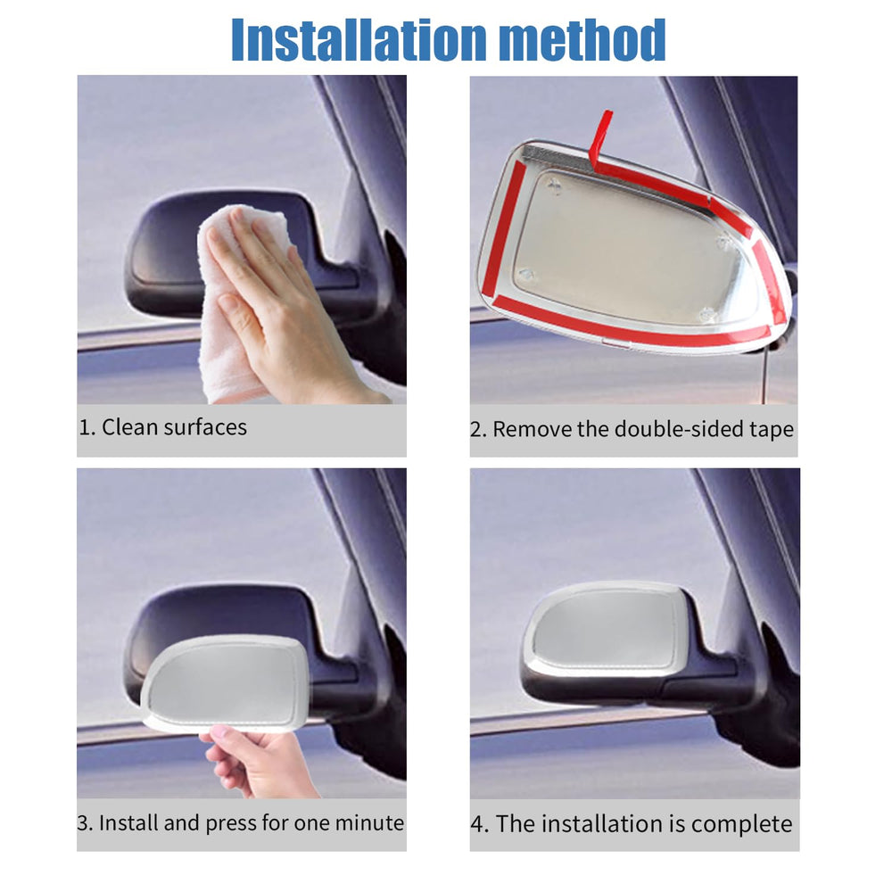 AUCERAMIC chrome mirror cover cap on vehicle, updated look