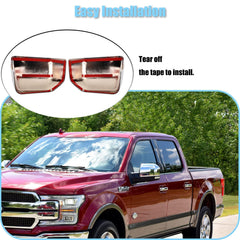 AUCERAMIC chrome mirror cover cap for Ford F-150 enhances the vehicle appearance.