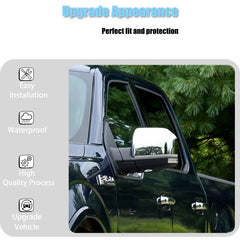 AUCERAMIC F-150 mirror caps protect against scratches and stains with ABS durability.