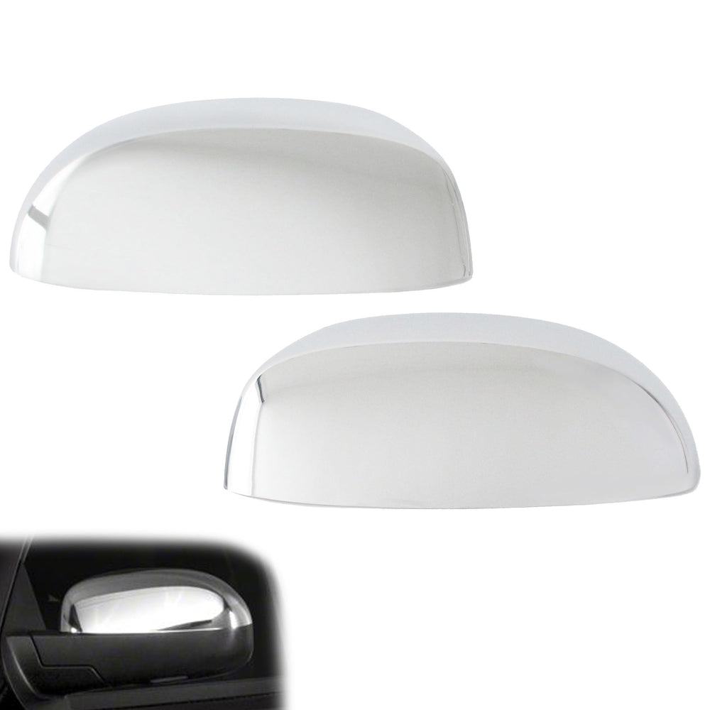 AUCERAMIC chrome top-half mirror cover pair enhances exterior style.