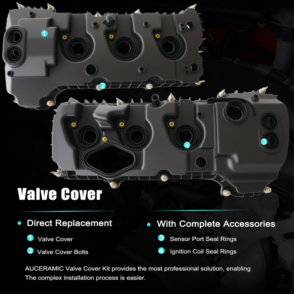 AUCERAMIC Navigator valve cover left-right pair with reliable seal.