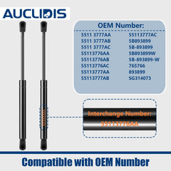 AUCLIDIS hood lift shown from side view for reliable under-hood clearance.