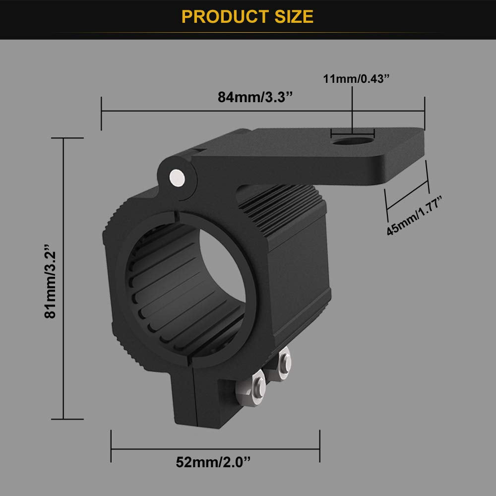 Audak 6063 aluminum construction shown for durable, weather-resistant mounting.
