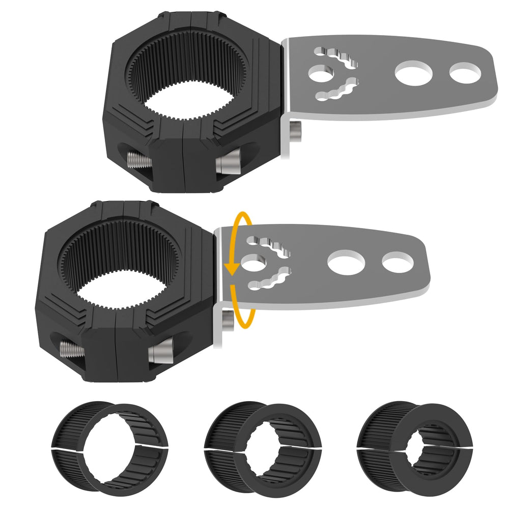Audak light bar mount kit fits 1-1.625 inch tubes for versatile mounting