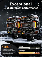 AUDEXEN amber side marker improves road visibility on dirt trails.