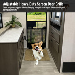 AUH screen door protector holes maintain airflow while keeping pets safe